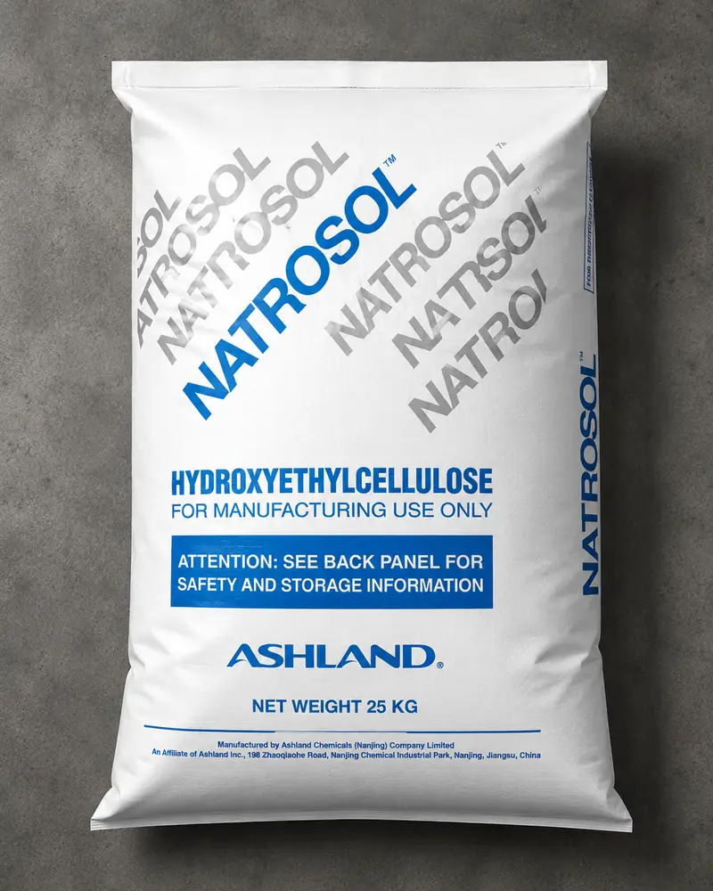 Natrosol 250 HHR hydroxyethylcellulose in a 25 kg Ashland sack